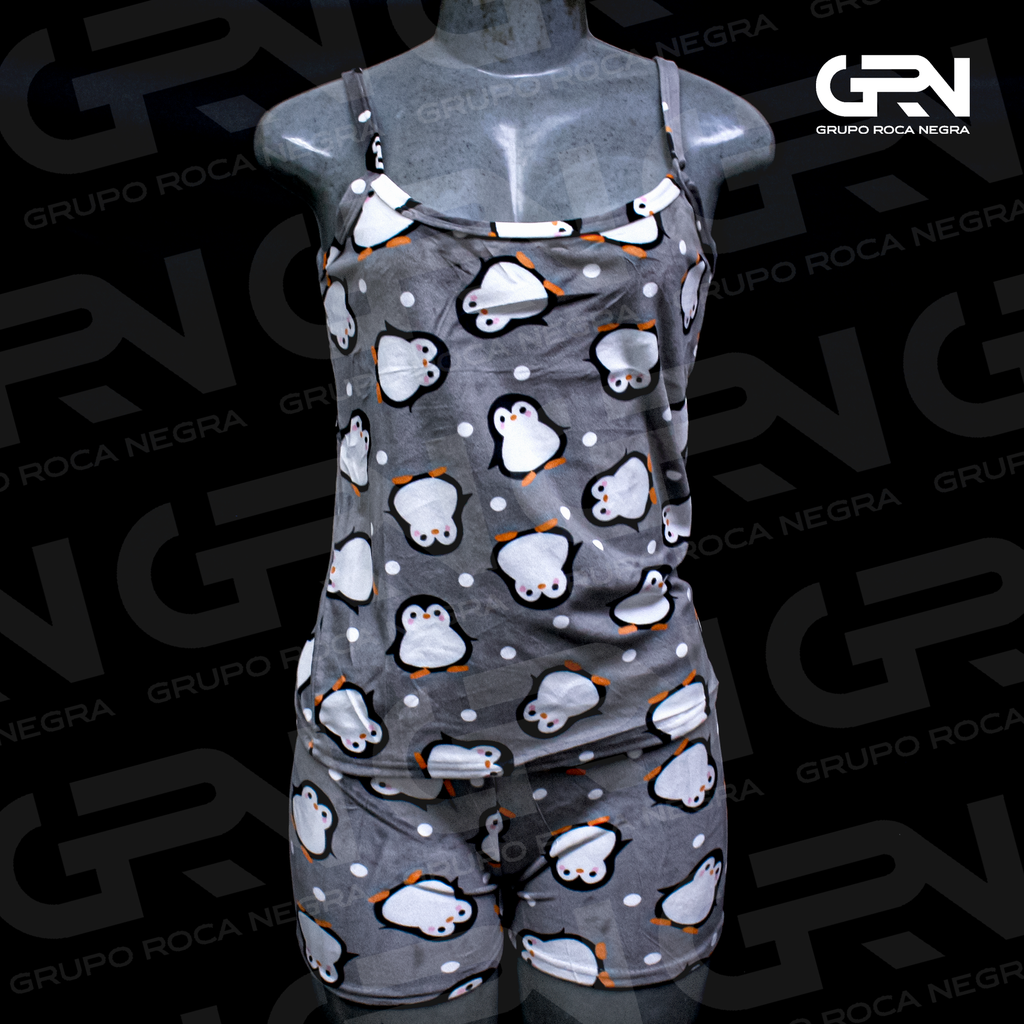 AMR- PIJAMA DE DAMA VELOUR MARCELLA TIRA C/SHORT *6