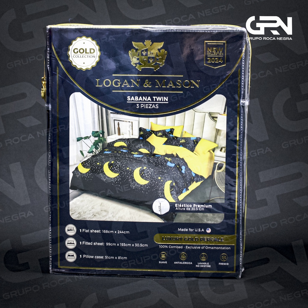 ATL- SABANA LOGAN & MASON GOLD FULL *12 Pcs