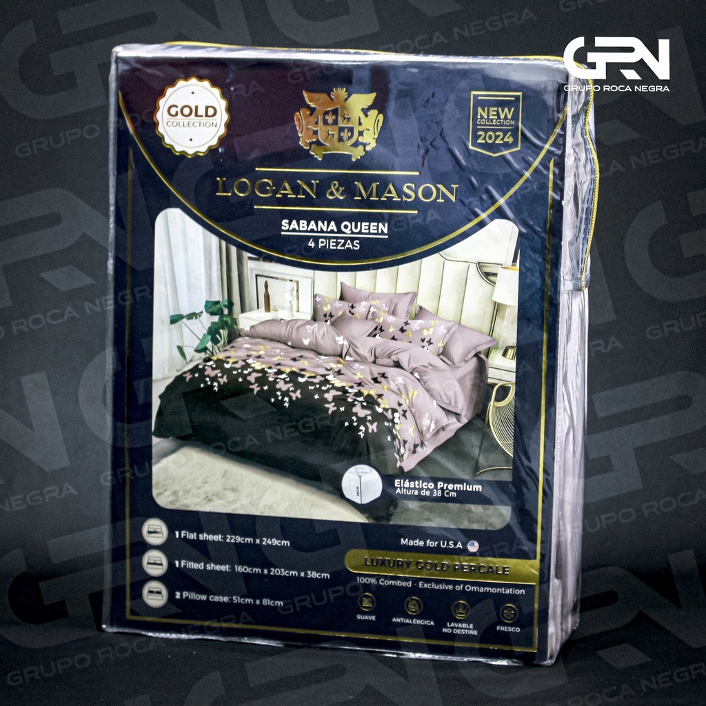 ATL- SABANA LOGAN & MASON GOLD FULL *12 Pcs