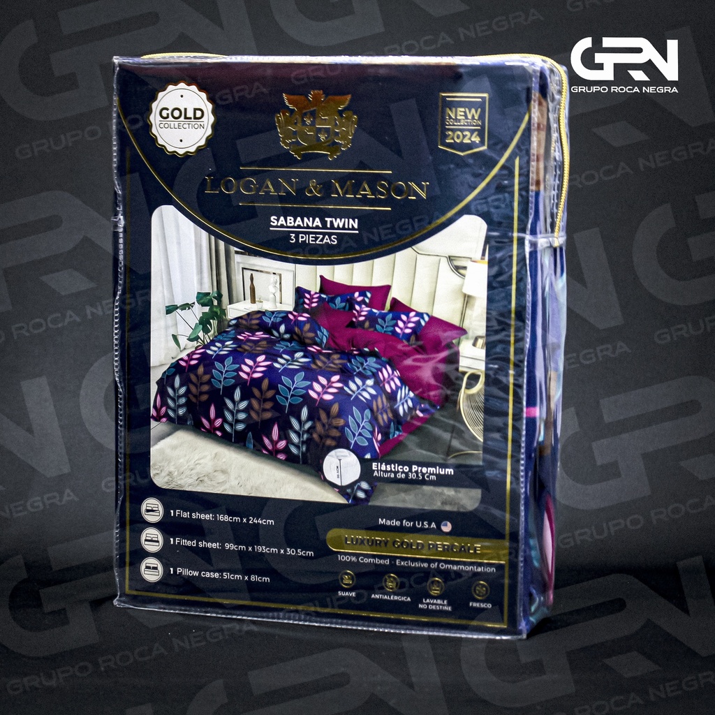 ATL- SABANA LOGAN & MASON GOLD FULL *12 Pcs