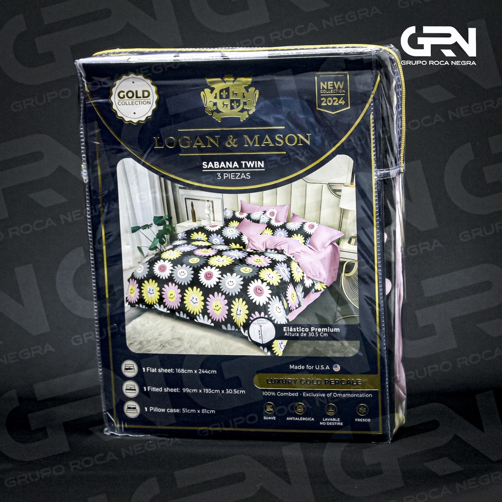 ATL- SABANA LOGAN & MASON GOLD FULL *12 Pcs