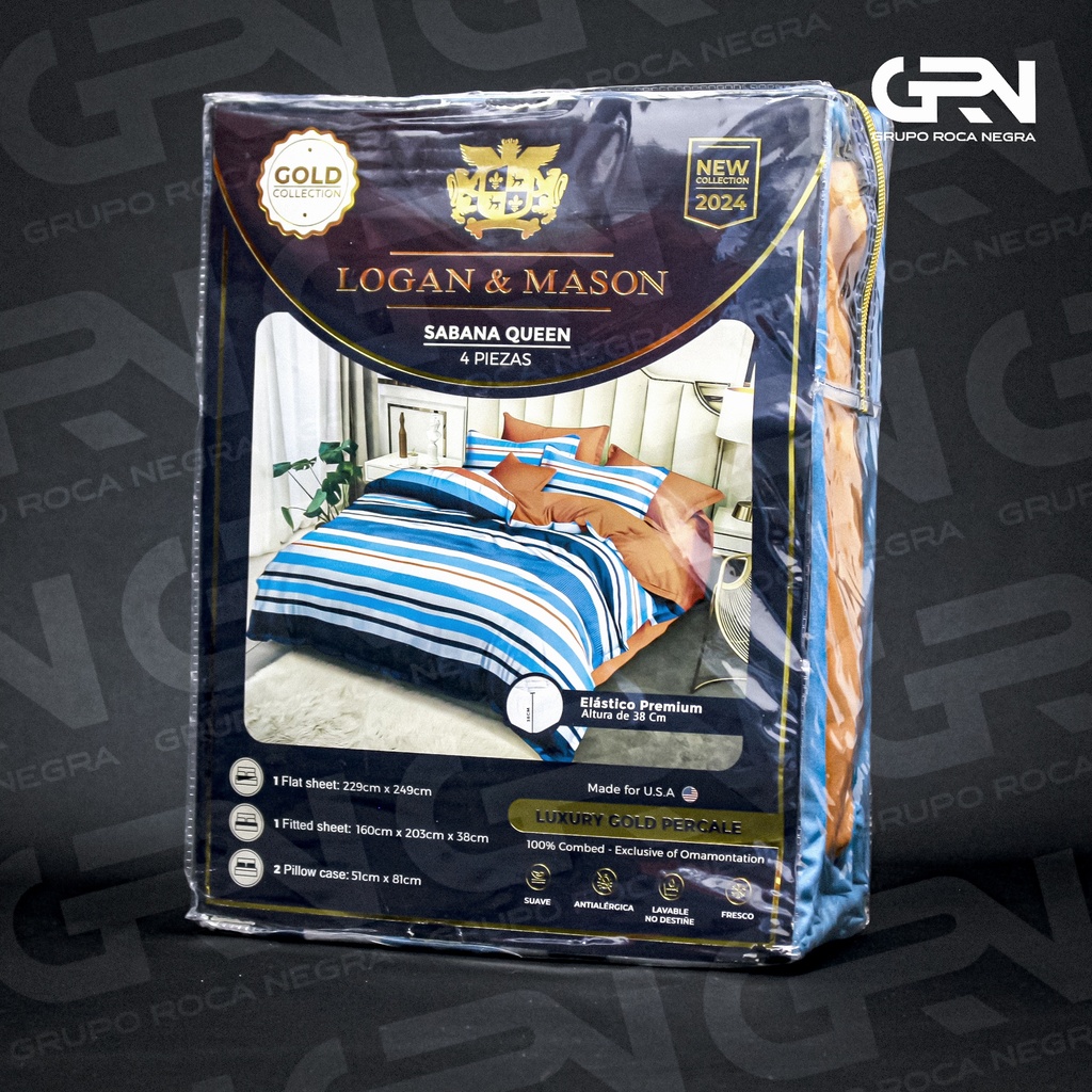 ATL- SABANA LOGAN & MASON GOLD FULL *12 Pcs