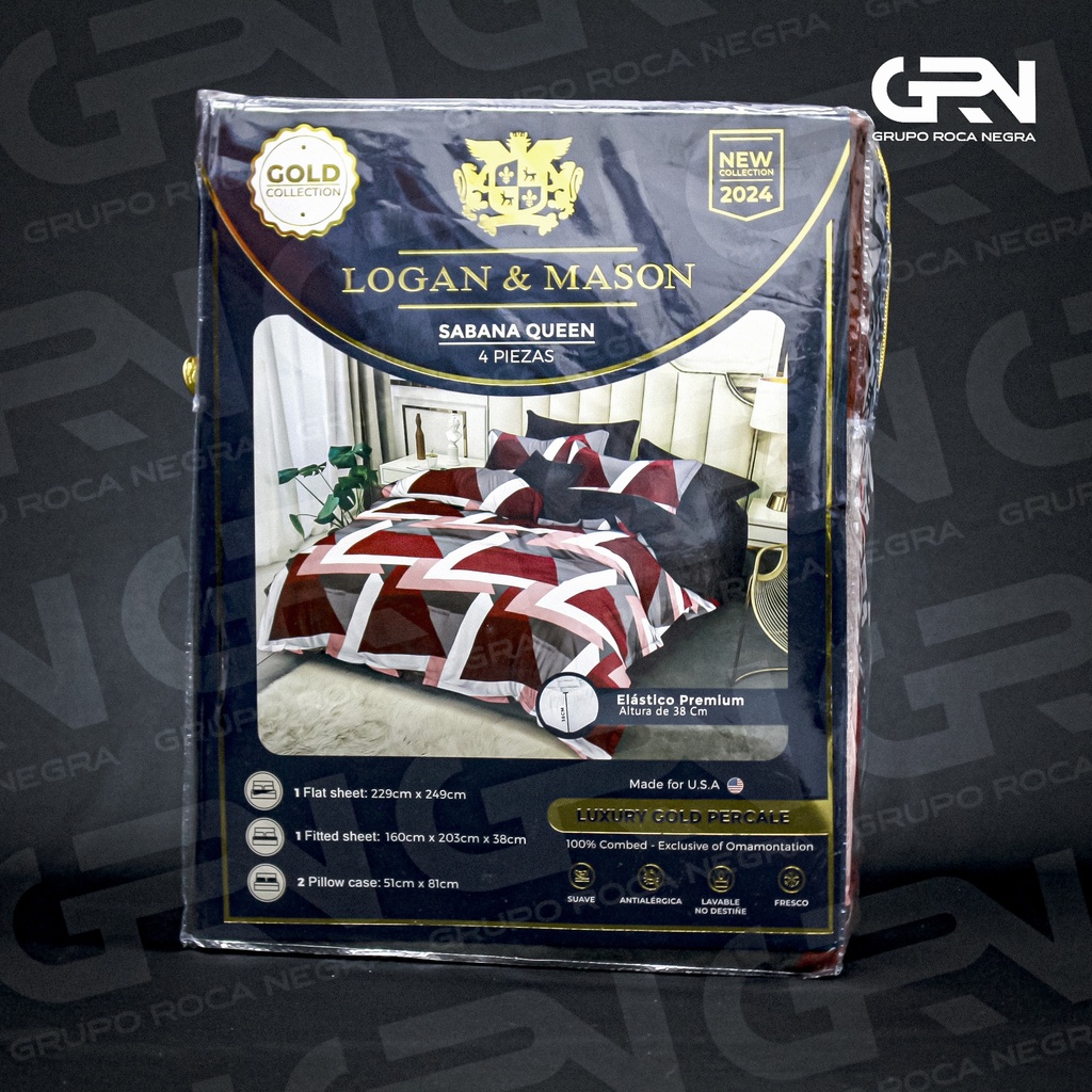 ATL- SABANA LOGAN & MASON GOLD FULL *12 Pcs